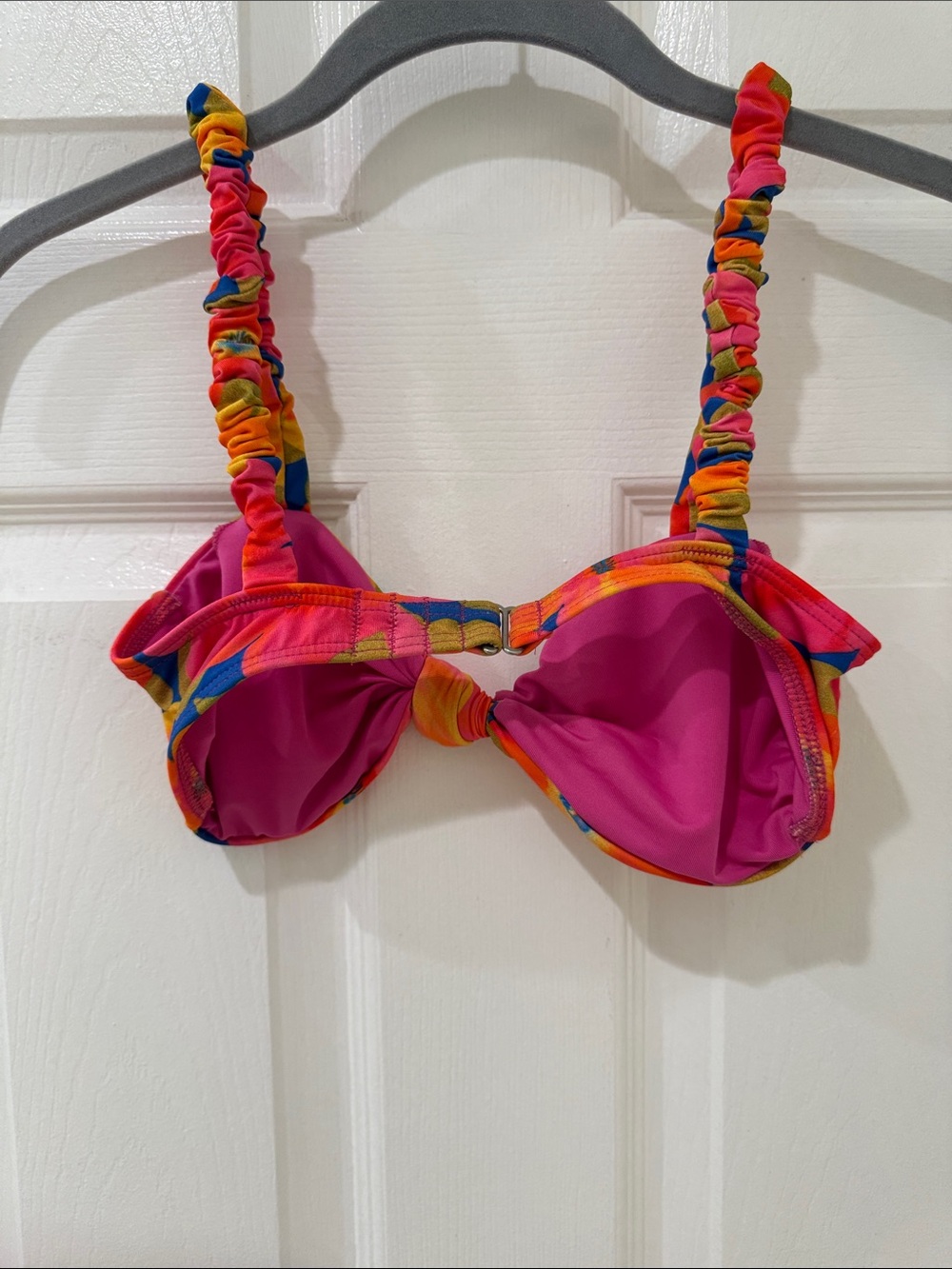 Billabong Floral Bikini Top - Pink & Orange - Picture 2 of 4